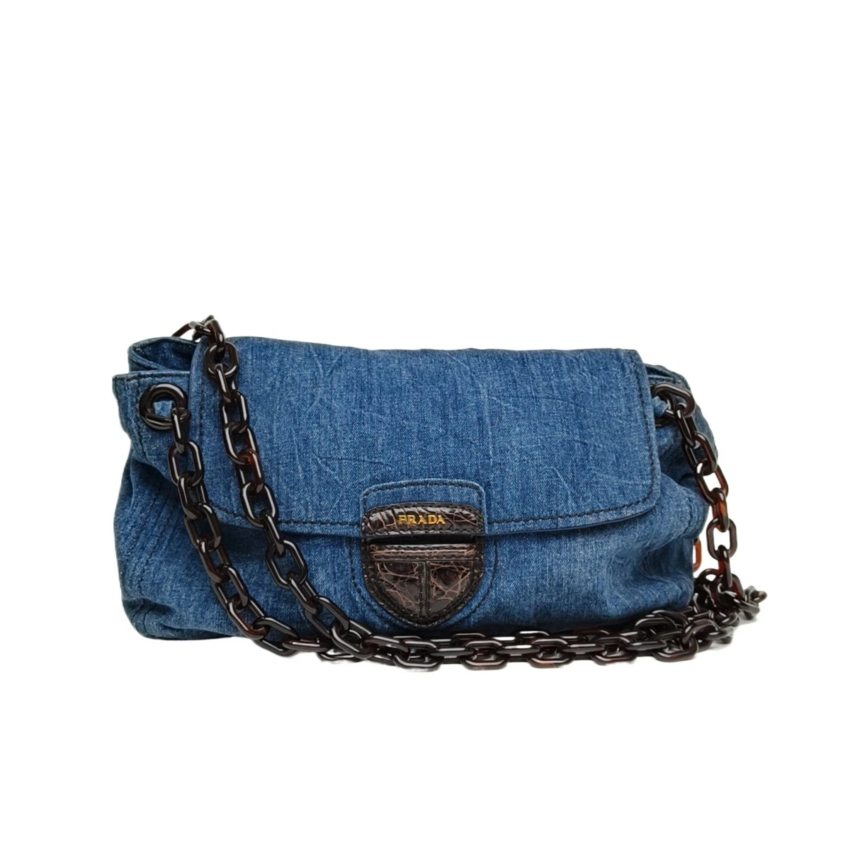 美品　PRADA デニム ショルダーバッグ PRADA Denim Exterior Bags & Handbags for Women for sale | eBay