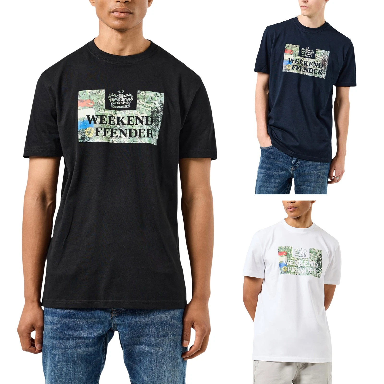 Weekend Offender Mens T Shirts Bad Man Graphic Crew Neck Short Sleeve Cotton Tee