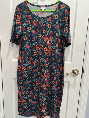 LULAROE Julia Dress Bodycon Form Fitting Knee Length SIZE XL 16-18 Pre Loved