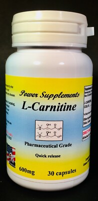L-carnitine 600mg, coq10 30mg, cardio aid, kidney ~ 30 capsules.Made in USA