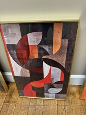 16 x 24 Colorful abstract print nicely framed NEW shipping included