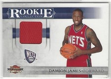 DAMION JAMES 2010-11 Panini Threads Rookie Collection Jersey Relic Nets 345/399