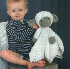 LAMB LOVEY BLANKET TOY CROCHET PATTERN INSTRUCTIONS HTF
