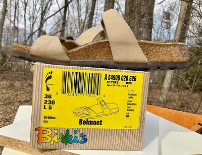 Birkenstock Birki's Belmont size 36 Narrow Leather Sandals Tan US