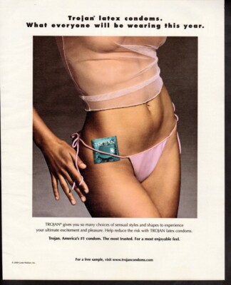 Vintage print ad advertisement Health Trojan Latex Condom everyone be wearing 00