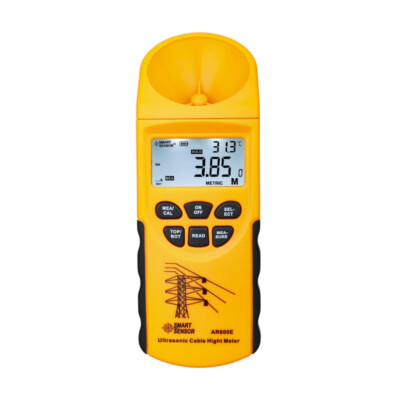 AR600E Ultrasonic Cable Height Test Meter 3~23m LCD Display 6 Cables Measurement
