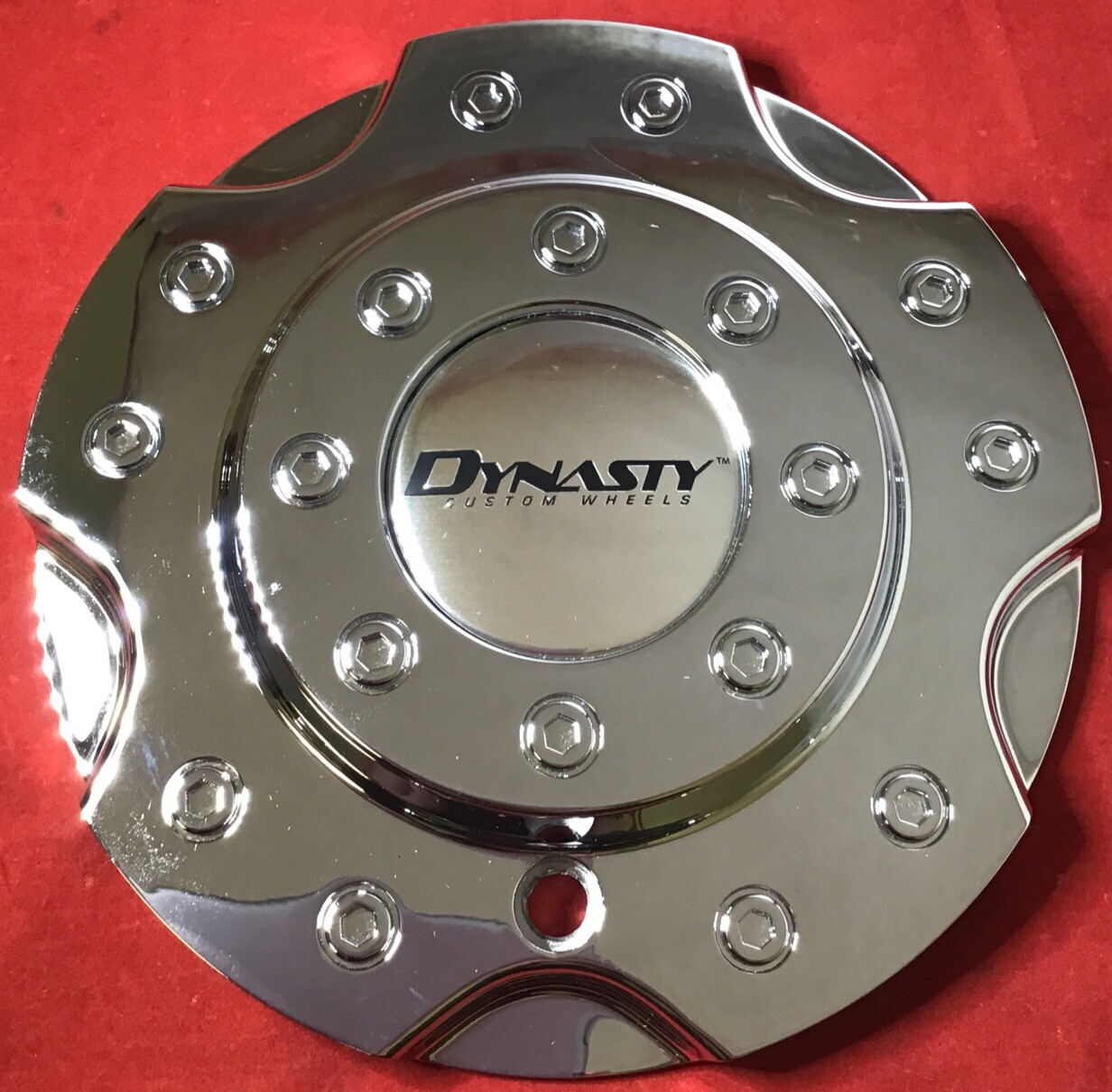 ONE NEW DYNASTY CUSTOM WHEELS CHROME CENTER CAP #C970-1 AFTERMARKET 8723-image
