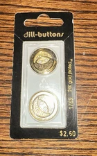 New Vtg Dill Buttons #1769 24K Gold Plated 3/4” 20 MM Made In Germany