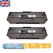 Image of 2 Toner 5000High Page Yield W/Chip For HP 106A W1106A Laser 107a 107w MFP 135a