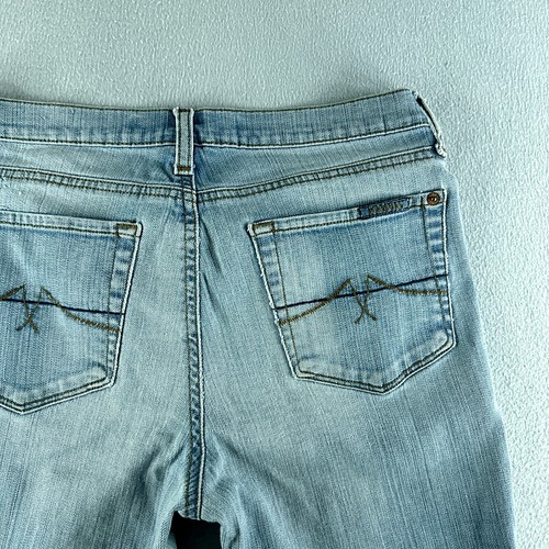 Jeanstar Women Jeans Blue Tag Size 8 (28x30) Low Rise Flared Stretch Denim - Picture 13 of 15