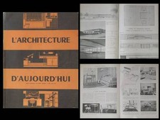 L'ARCHITECTURE D'AUJOURD'HUI 1947 BUREAU, MOBILIER, Prouvé, MIES VAN DER ROHE, 