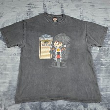 VINTAGE Harley Davidson Shirt Extra Large Black Fat Boy Taz Looney Tunes 2001