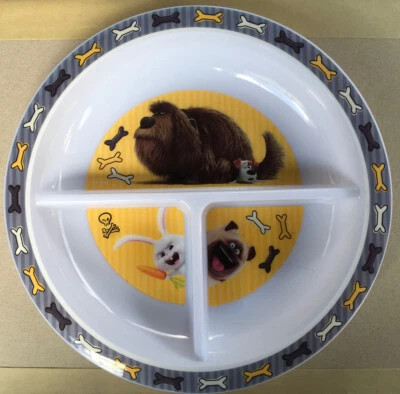 The Secret Life of Pets Kleinkind/Kind 3 Abschnitte Melamin ausgewogene Mahlzeit Teller