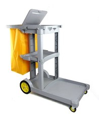 Commercial Cleaning Janitorial Cart with Cover 25 Gallon Vinyl Bag