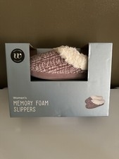Wayland Square Women's Purple Memory Foam Slippers Size Med 9-10 New In Box