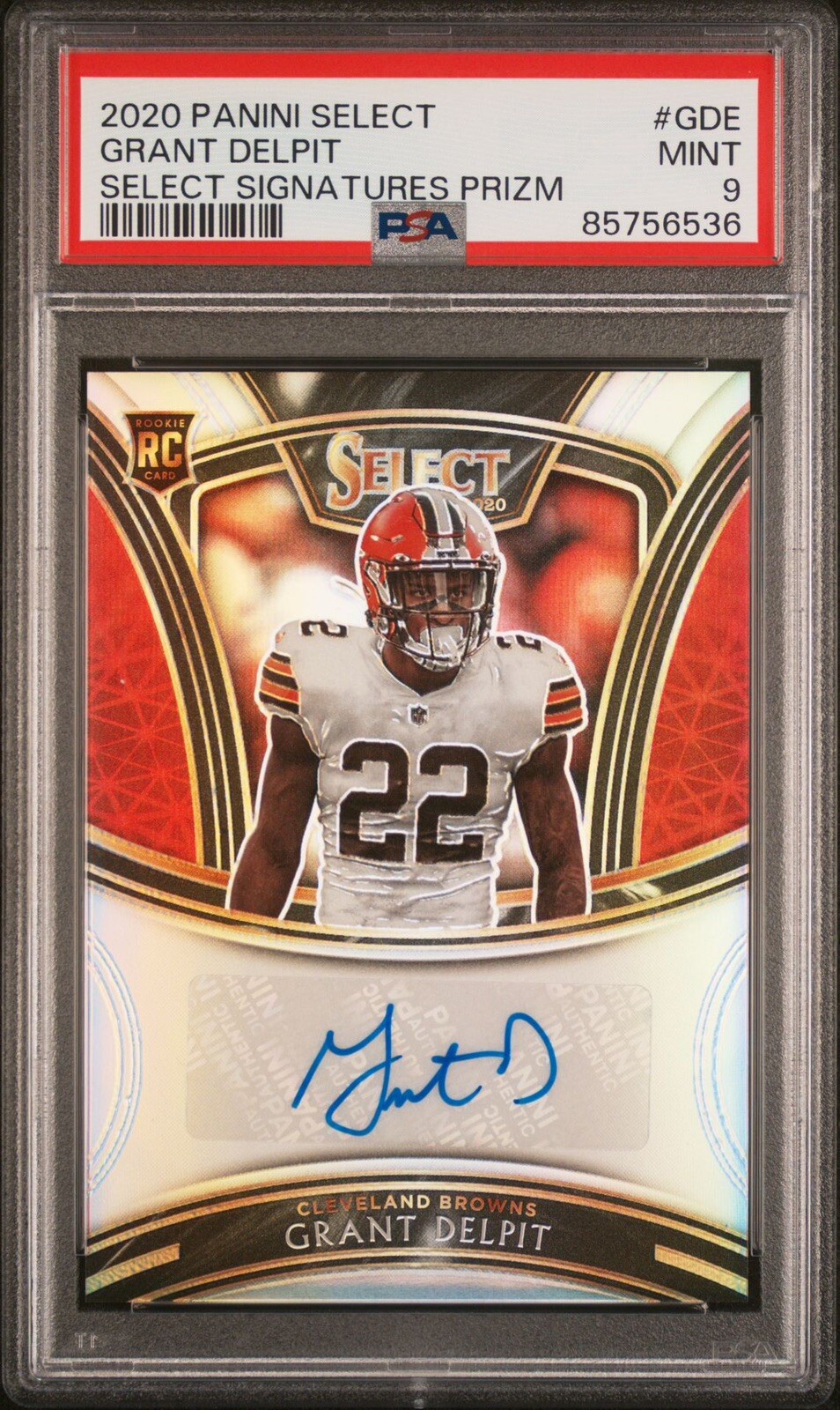 Grant Delpit Panini Select Signatures Prizm #GDE Base
