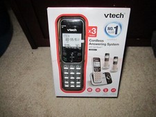 VTech 3 Handset DECT 6.0 Expandable Cordless Phone w/ Answering System CS5329-3
