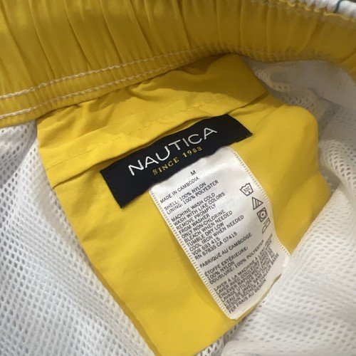 Men’s Nautica Swim Trunks Size M Tri-Color EUC Built in Liner Elastic Waist - Picture 7 of 8