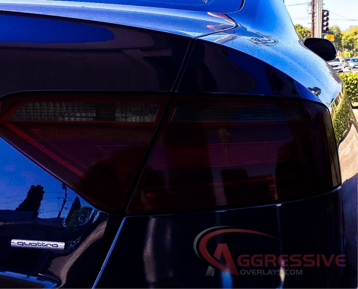 2008 to 2014 Audi A5 S5 Smoked Tail Light Vinyl Tint Film 2008 to 2014 Audi A5 S5 Smoked Tail Light Vinyl Tint Film