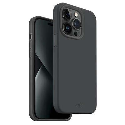 Case UNIQ Lino Hue Apple iPhone 14 Pro Max Magclick Charging grau/anthrazit grau