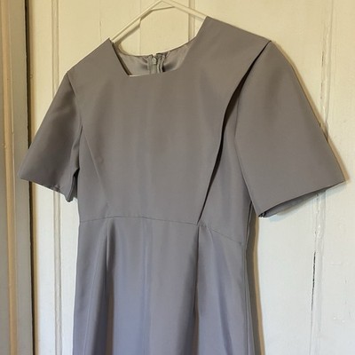Amish Mennonite Cape Dress 38 Bust/30 Waist Modest Handmade Zip Gray Satin | eBay Amish Mennonite Cape Dress 38 Bust/30 Waist Modest Handmade Zip Gray Satin | eBay