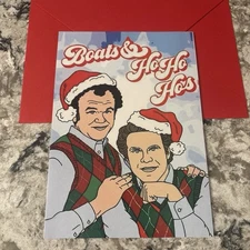 Funny Christmas Step Brothers Boats & Hos 4.6x6.6” Blank Inside Greeting Card