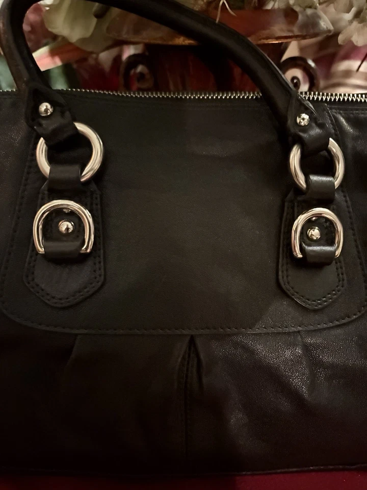 COACH Ashley Black Leather Satchel Shoulder Bag F15445 - Image 4 of 4