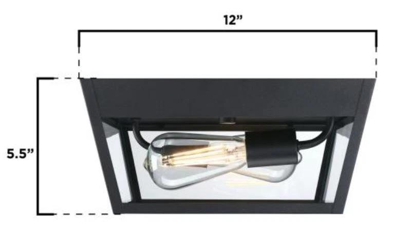 НОВЫЙ УЛИЧНЫЙ ПОТОЛОЧНЫЙ СВЕТИЛЬНИК WESTINGHOUSE PETERSON — ЧЕРНЫЙ - Изображение 4 из 4