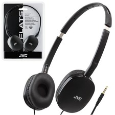 JVC HAS160B Flats On-Ear Wired Headphones - Foldable Design