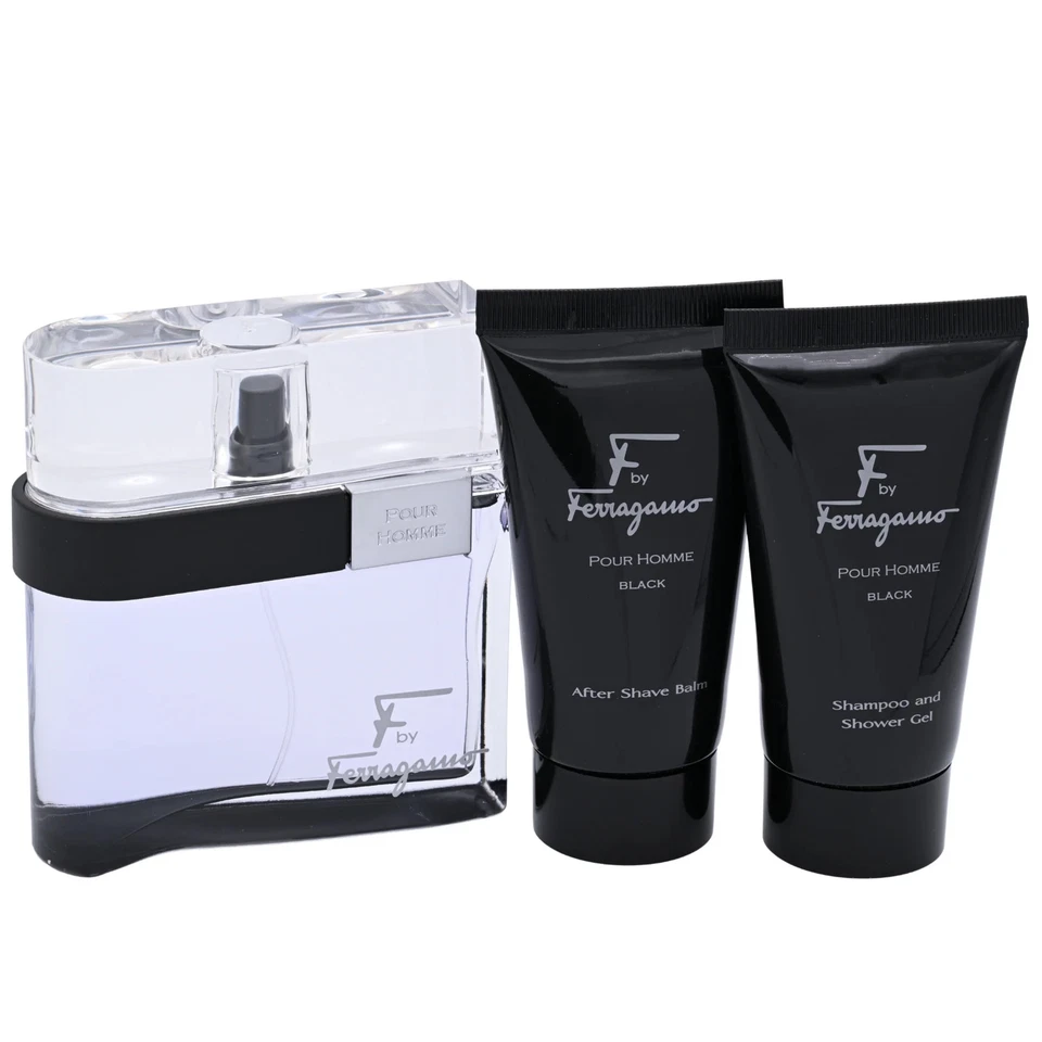 Juego de regalo F Black de Salvatore Ferragamo para hombre 3 piezas nuevo en caja Foto 2 de 4