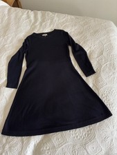 Hobbs navy blue lightweight sweater dress, 100% wool, size 16
