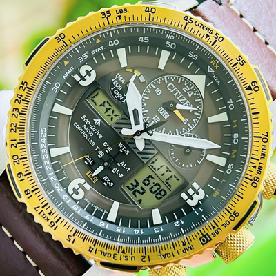Citizen Promaster Skyhawk A-T JY8084-09H Leather Band Watch for