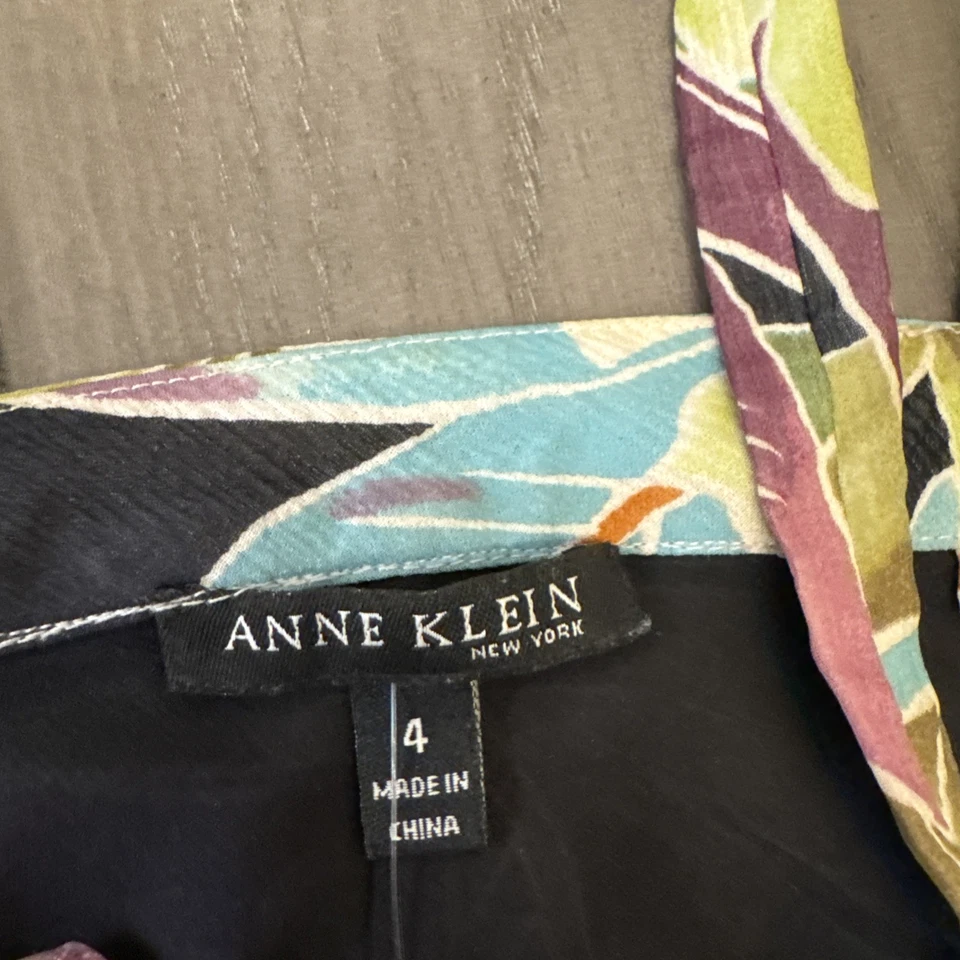 Top vintage Y2K Anne Klein 100 % seda cami en capas talla 8 Foto 2 de 4