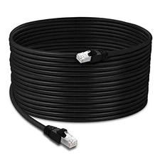  Cat6 Outdoor Cable - 250ft Waterproof Direct Burial 23AWG Cat 6 250 Feet Black