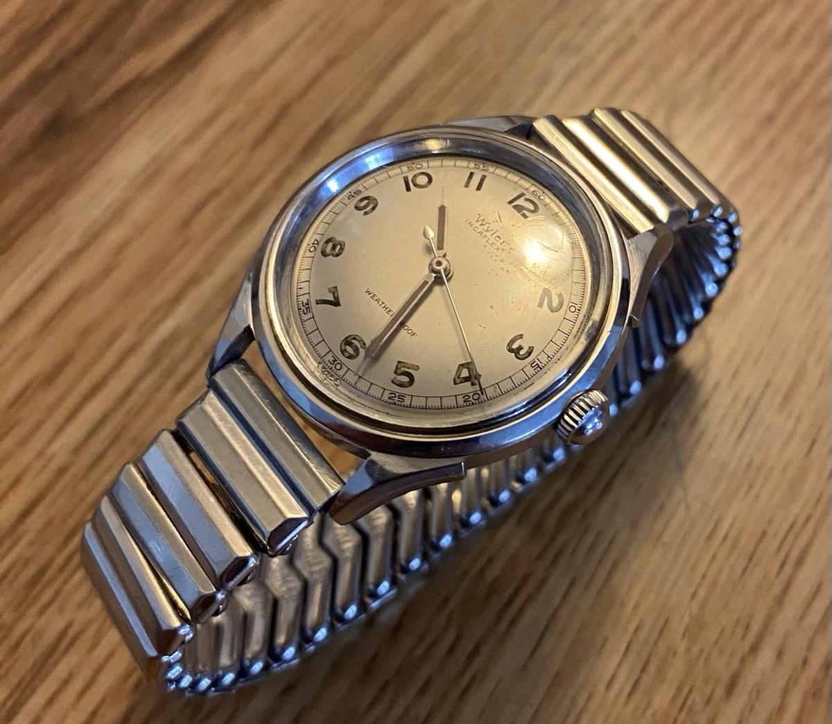 Vintage Wyler Incaflex Watch Working *see Description Vintage WYLER Incaflex Watch Mechanical Weatherproof  main image 3