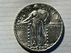 1930 S Standing Liberty Quarter  SLQ- AU Details US Type 90% Silver “FULL HEAD”