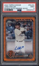 2024 Topps Chrome Rookie Autographs Orange Wave Jung-Hoo RC Auto /25 Lee PSA 9