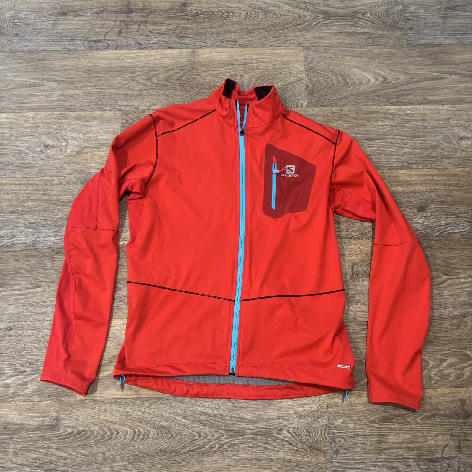 Salomon Softshell AdvancedSkin Shield Jacket Donna Large Rosso Running