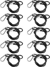 10 PCS 39.4 in Safety Cable, Security Cable with Loops for DJ Stage Par Lighting
