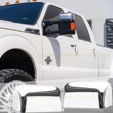Chrome Mirror Covers for 2008-2016 FORD F250 F350 Superduty TOWING Style Overlay