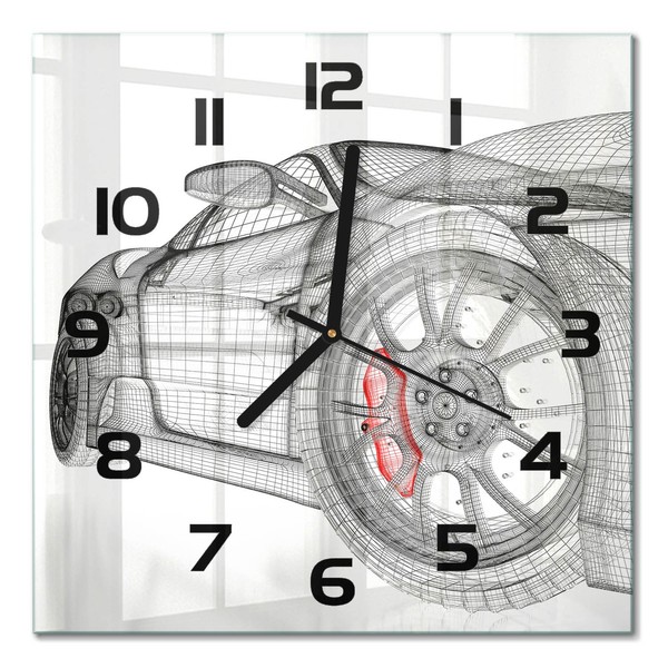Stilvolle Wanduhr Mit FließEnden Zeigern KüHlergrill Schwarze Zeiger 30X30 Cm-image