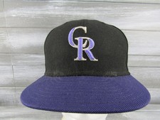 New Era Colorado Rockies Official Kids Fitted 6 3/4 Black Purple Baseball Cap