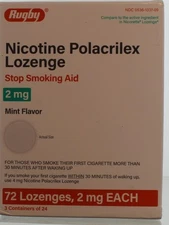 Rugby Nicotine Polacrilex Lozenge 2MG 72 ct  Mint Flavor Exp 9/26