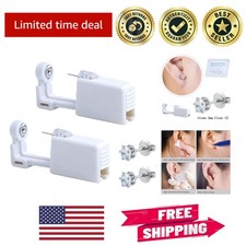 Disposable Ear Piercing Gun Kit with Alcohol Pads - Pain-Free Home Piercing