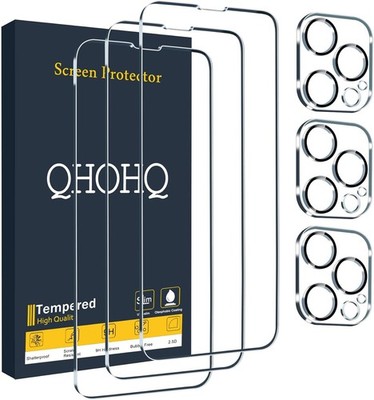 9H Hardness QHOHQ for iPhone 13 Pro 6.1 Inch 3 Pack