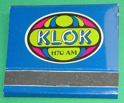 KLOK Radio 1170 AM SAN JOSE, CA. Front-Strike Matchbook Full - Made in USA