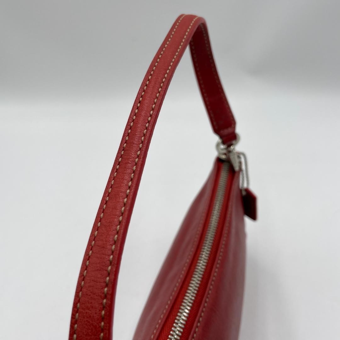 Coach Red Leather Demi Pouch Handbag Bag 7785 Vintage Y2K J2S | eBay