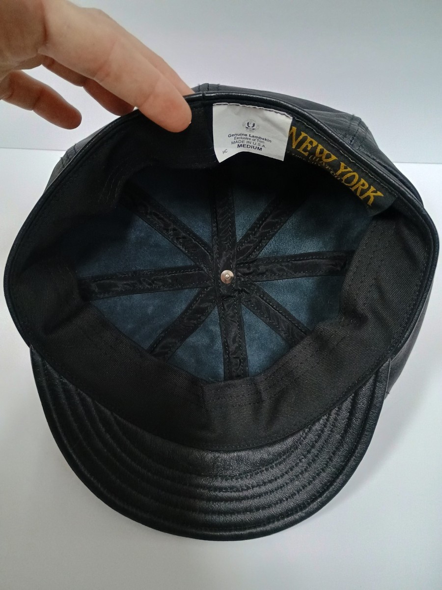 New York Hat Co. Cap Lambskin Leather Spitfire Made in USA Style