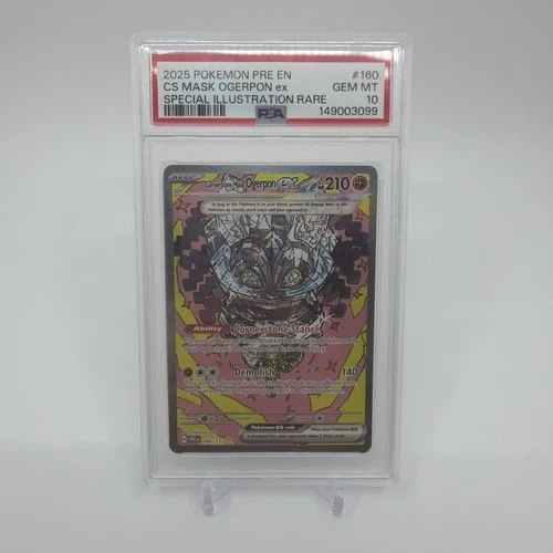 Pokemon - Cornerstone Mask Ogerpon ex 160/131 Prismatic Evolutions Holo PSA 10