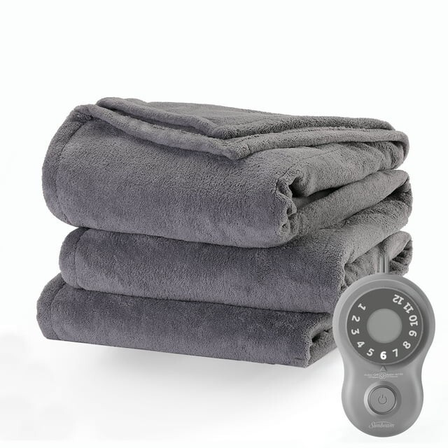 Walmart Sunbeam Heated Throw Microplush Sherpa Battery Heated